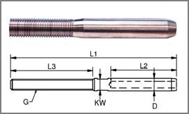 Обжимной фитинг «палец с резьбой»