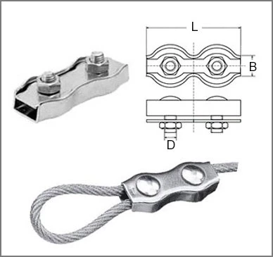 Зажим для канатов типа Duplex