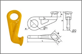 Крюк контейнерный G80 SLR-633 (тип: правый)