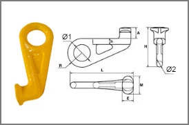 Крюк контейнерный G80 SLR-633 (тип: прямой)