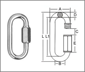 Карабин овальный винтовой